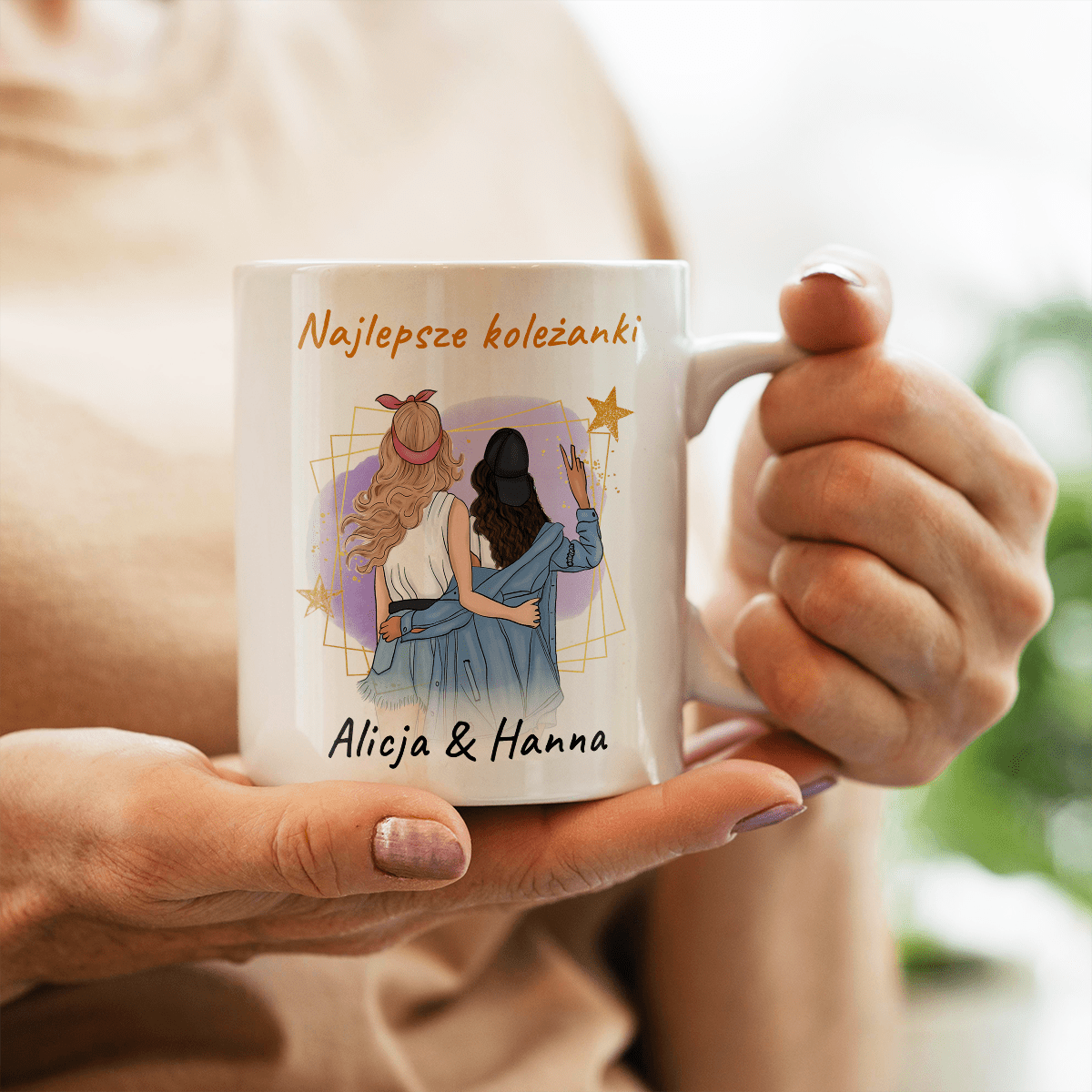 Najlepsze koleżanki - 1x Kubek z nadrukiem, spersonalizowany prezent dla przyjaciółki - Adamell.pl