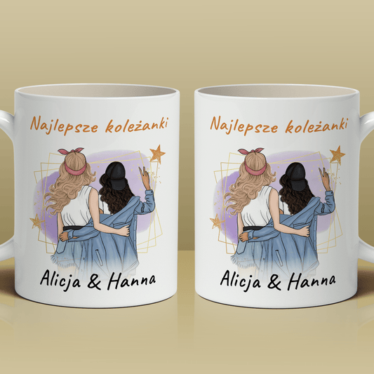 Najlepsze koleżanki - 1x Kubek z nadrukiem, spersonalizowany prezent dla przyjaciółki - Adamell.pl