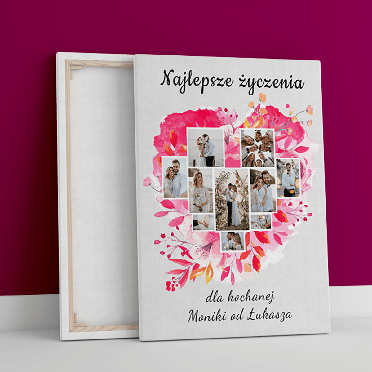 Najlepsze życzenia - druk na płótnie, speronalizowany prezent - Adamell.pl - Wyjątkowe Prezenty