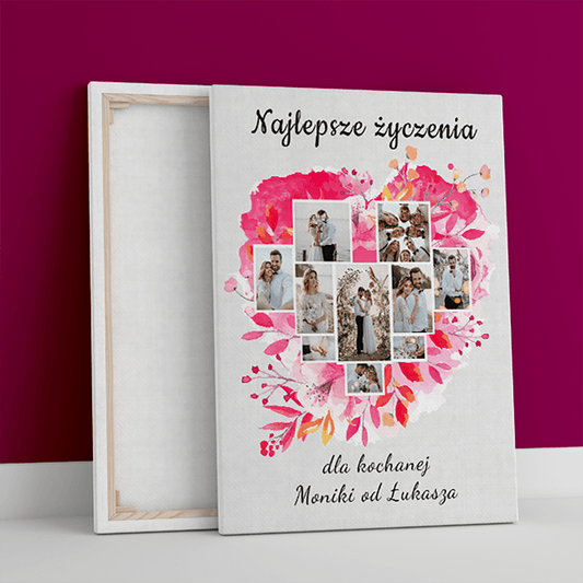 Najlepsze życzenia - druk na płótnie, speronalizowany prezent - Adamell.pl - Wyjątkowe Prezenty
