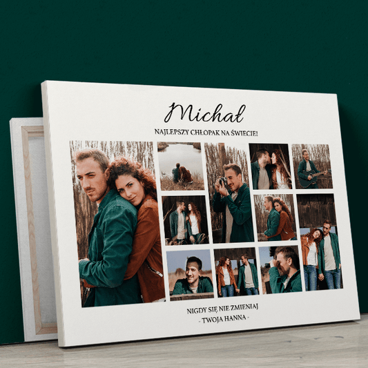 Najlepszy chłopak - druk na płótnie, spersonalizowany prezent dla chłopaka - Adamell.pl