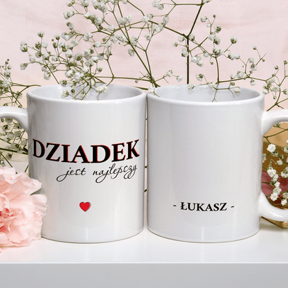 Najlepszy dziadek - 1x Kubek z nadrukiem, spersonalizowany prezent dla dziadka - Adamell.pl