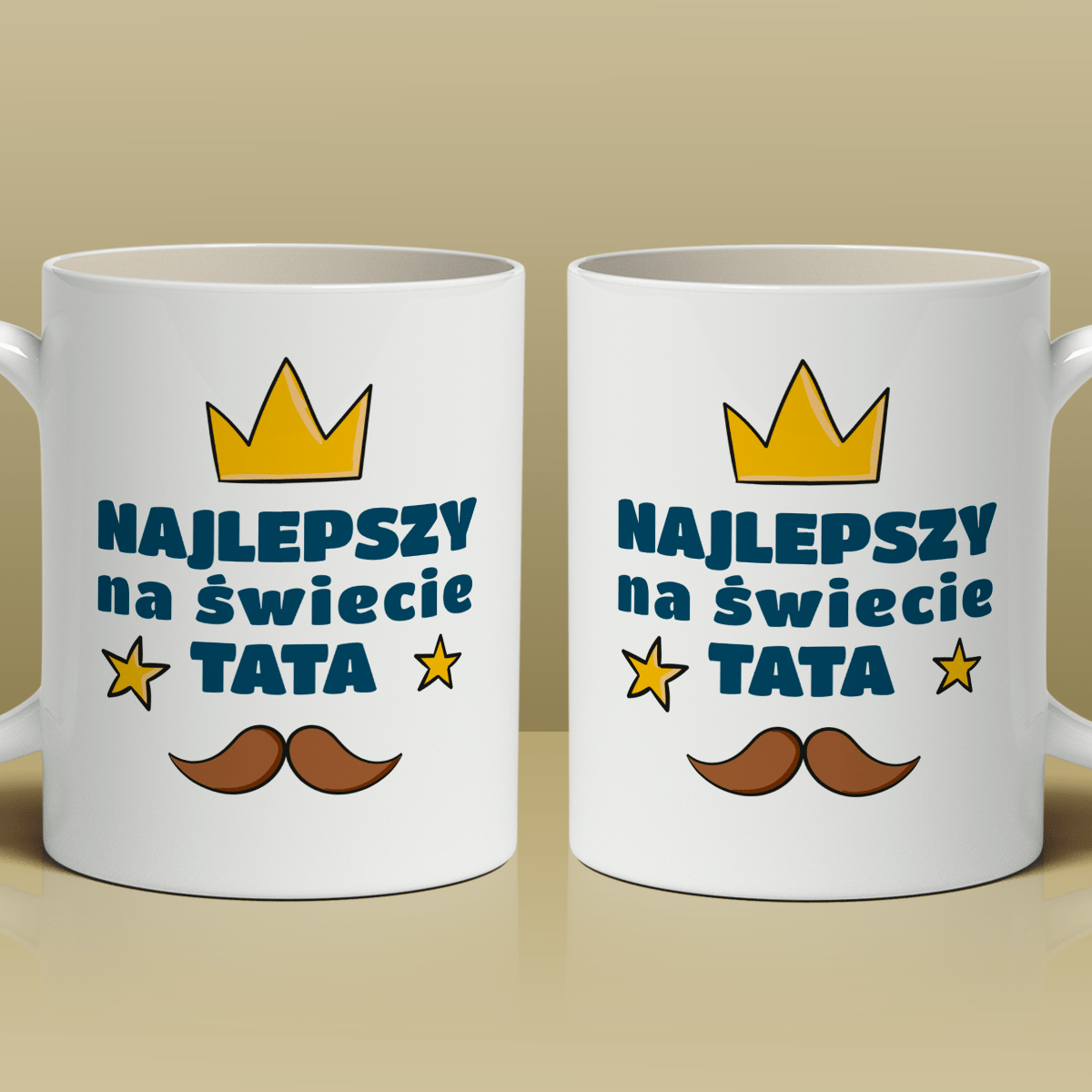 Najlepszy na świecie - 1x Kubek z nadrukiem, spersonalizowany prezent dla taty - Adamell.pl
