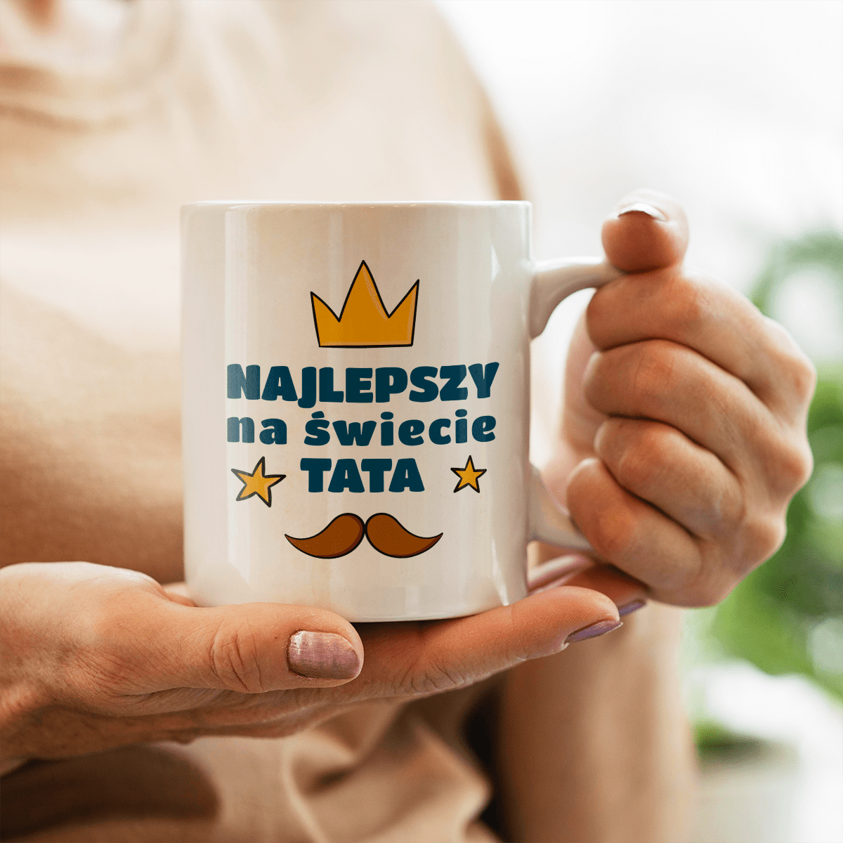 Najlepszy na świecie - 1x Kubek z nadrukiem, spersonalizowany prezent dla taty - Adamell.pl