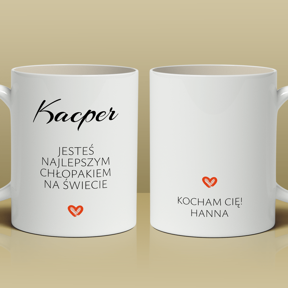 Najlepszy na świecie - Kubek z nadrukiem, spersonalizowany prezent dla chłopaka - Adamell.pl