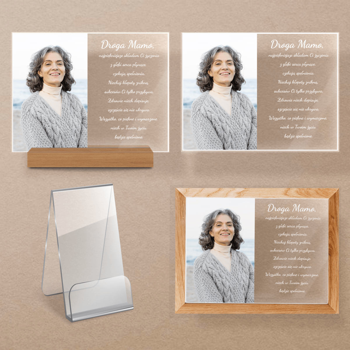 Najpiękniejsze życzenia dla mamy - Druk na szkle, spersonalizowany prezent dla mamy - Adamell.pl - Wyjątkowe Prezenty