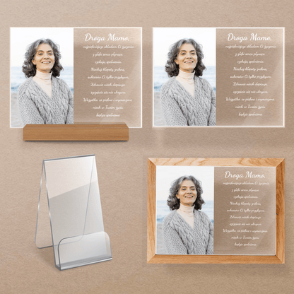 Najpiękniejsze życzenia dla mamy - Druk na szkle, spersonalizowany prezent dla mamy - Adamell.pl - Wyjątkowe Prezenty