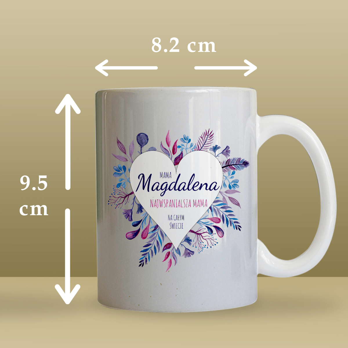 Najwspanialsza mama na świecie - 1x Kubek z nadrukiem, spersonalizowany prezent dla mamy - Adamell.pl