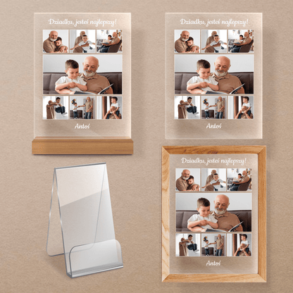 Najwspanialszy dziadek - Druk na szkle, spersonalizowany prezent dla dziadka - Adamell.pl