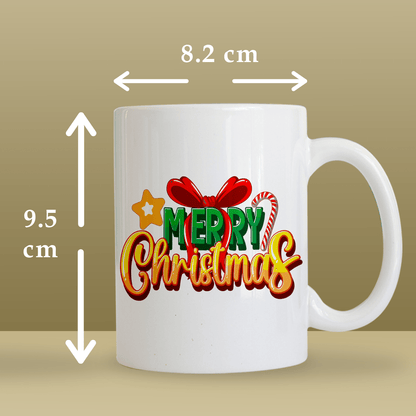 Napis Merry Christmas - 1x Kubek z nadrukiem, prezent dla siostry - Adamell.pl
