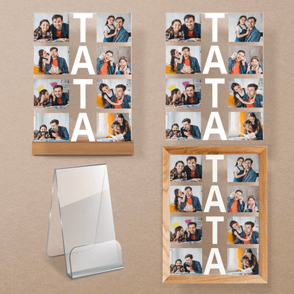 Napis TATA - Druk na szkle, spersonalizowany prezent dla taty - Adamell.pl - Wyjątkowe Prezenty