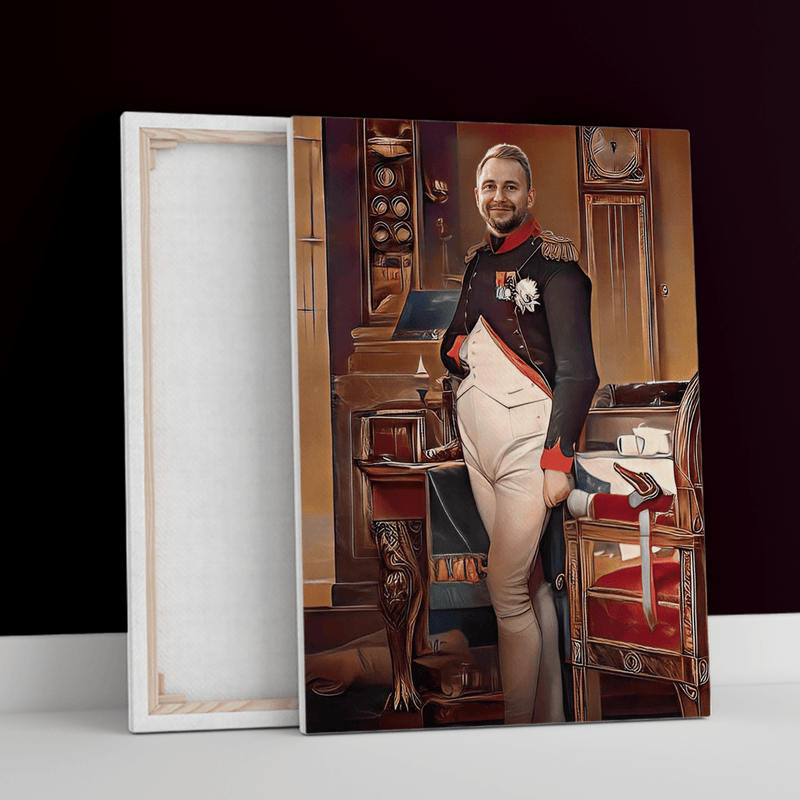 Napoleon portret - druk na płótnie, spersonalizowany prezent dla niego - Adamell.pl