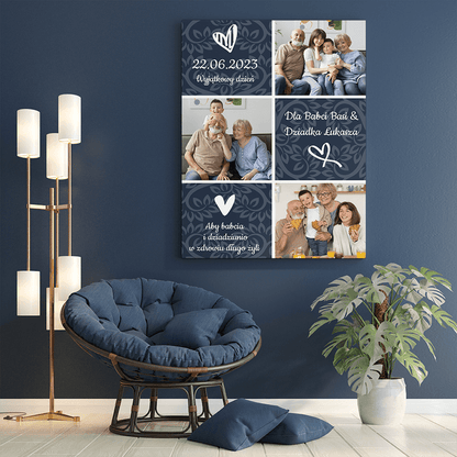 Nasi wspaniali dziadkowie - druk na płótnie, spersonalizowany prezent - Adamell.pl - Wyjątkowe Prezenty