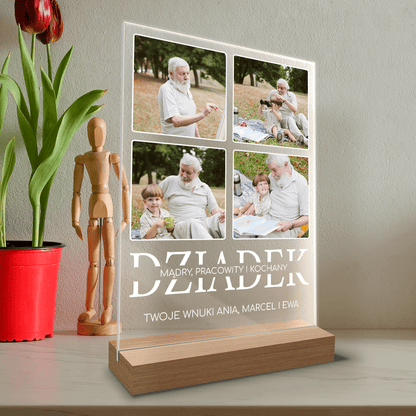 Nasz kochany dziadek - Druk na szkle, spersonalizowany prezent dla dziadka - Adamell.pl