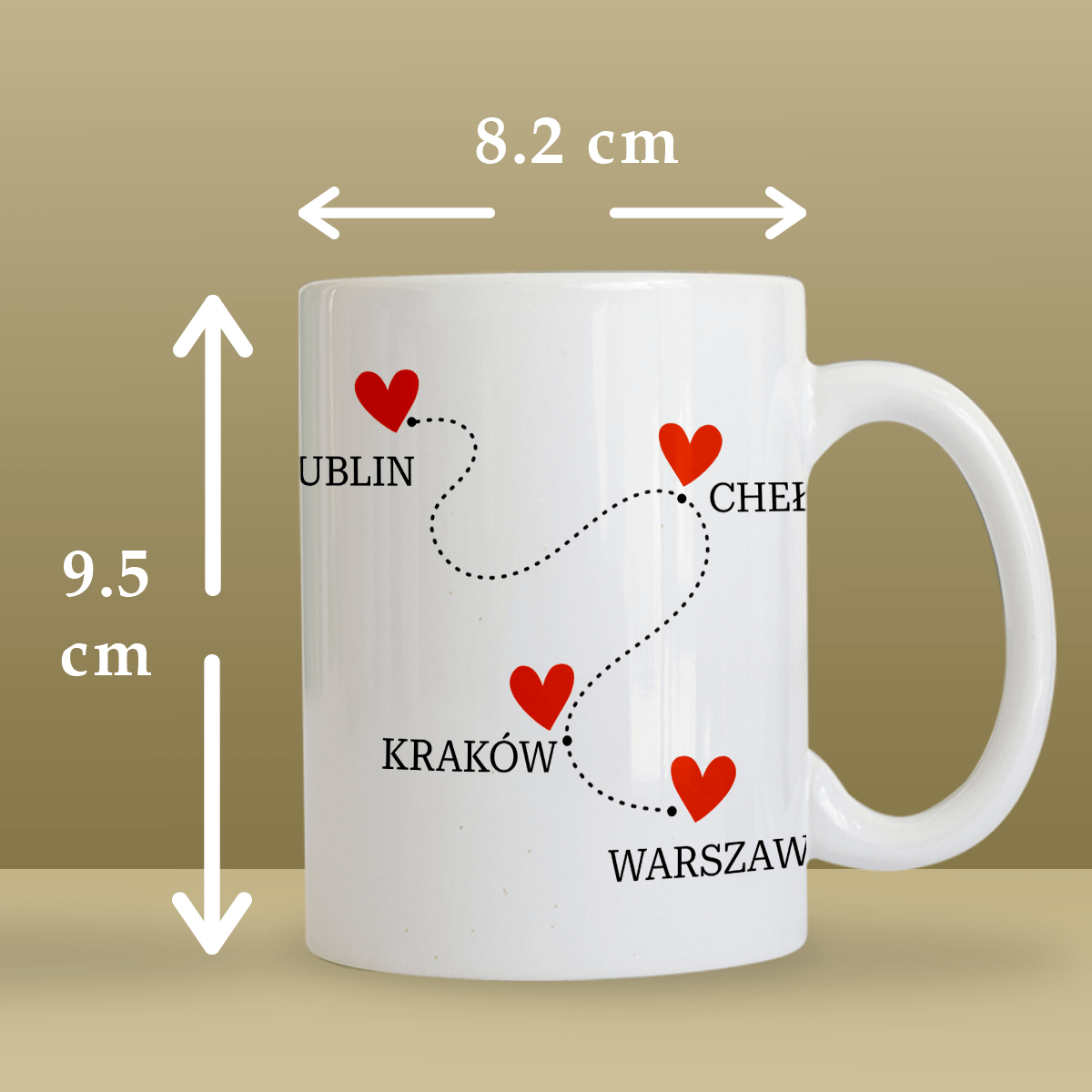 Nasza miłość nie znająca granic - 1x Kubek z nadrukiem, spersonalizowany prezent dla mamy - Adamell.pl