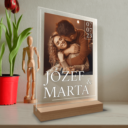 Nasza wyjątkowa data - Druk na szkle, spersonalizowany prezent dla pary - Adamell.pl