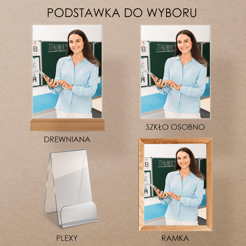 Nauczyciel fotografia - Druk na szkle, spersonalizowany prezent dla nauczyciela - Adamell.pl