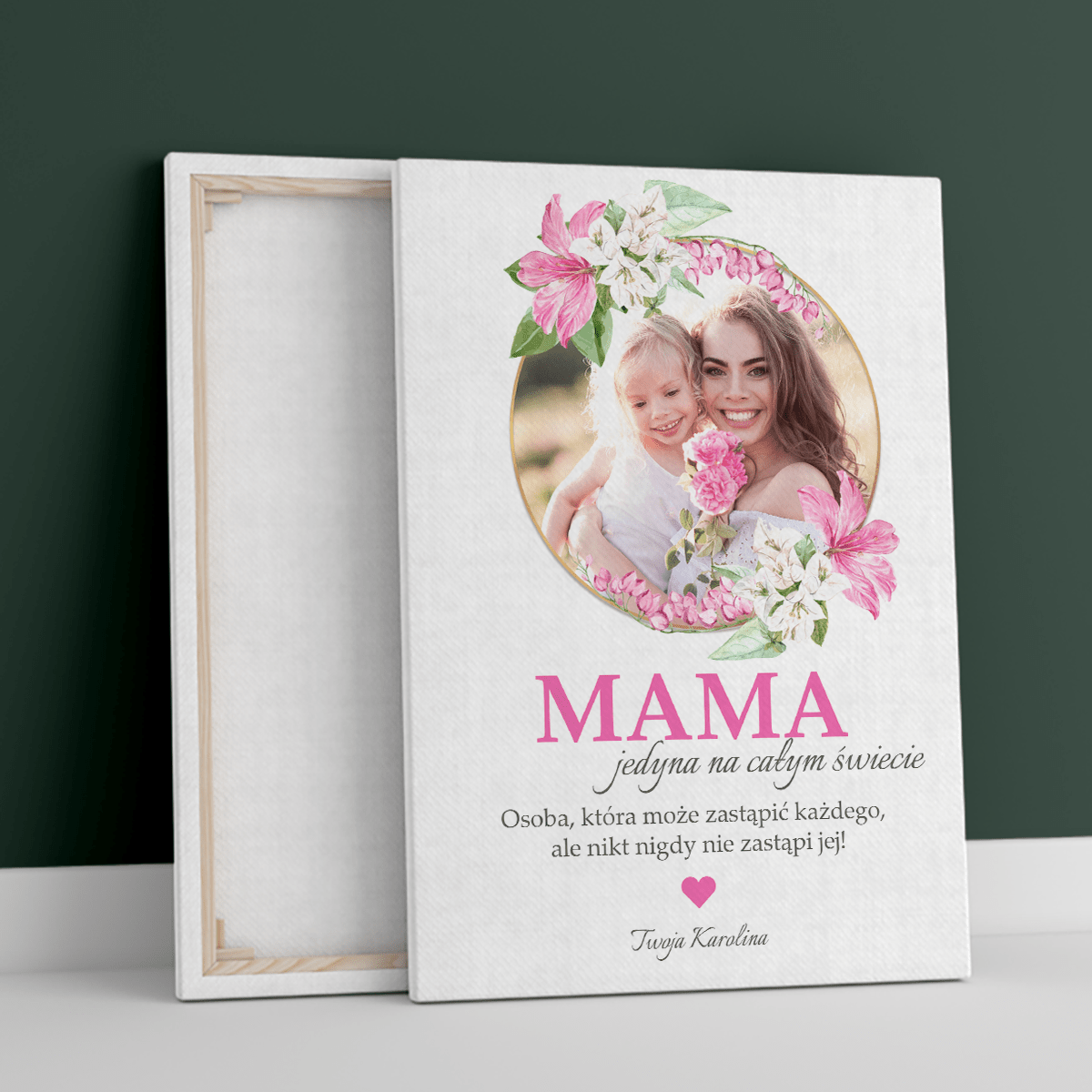 Niezastąpiona mama - druk na płótnie, spersonalizowany prezent dla mamy - Adamell.pl