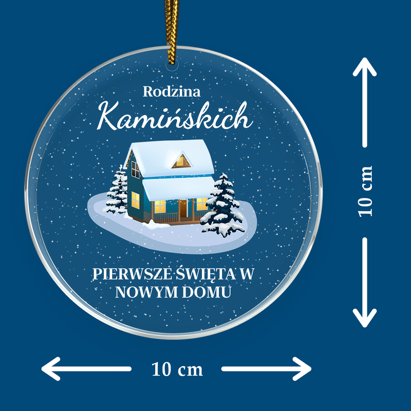 Nowy dom - bombka choinkowa, spersonalizowany prezent dla rodziców - Adamell.pl