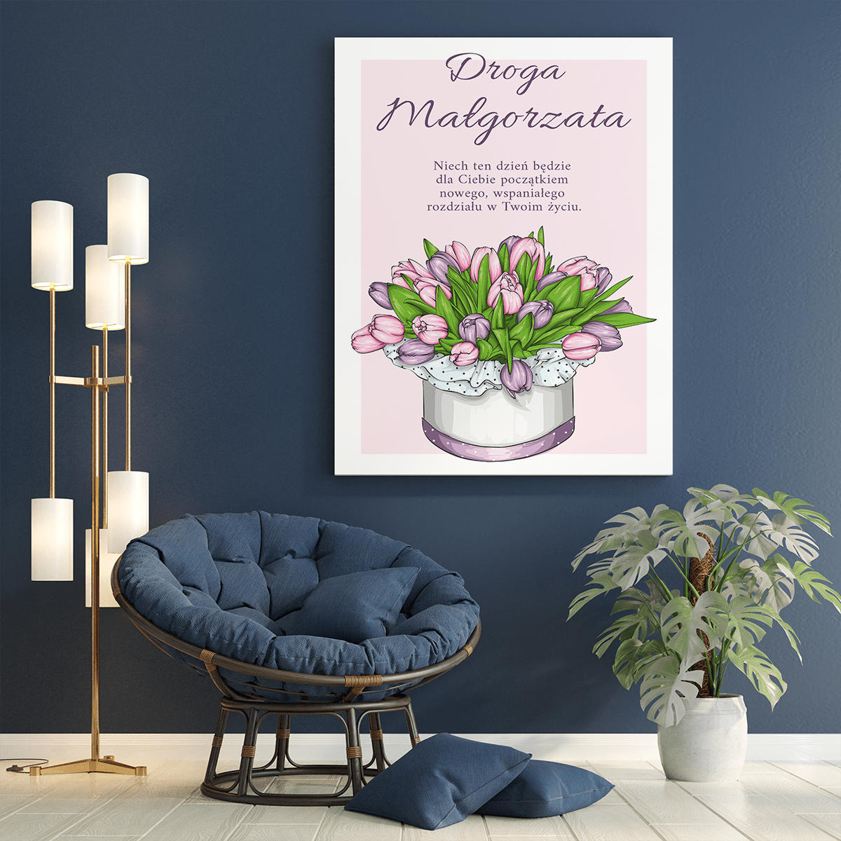 Nowy rozdział - druk na płótnie, spersonalizowany prezent dla niej - Adamell.pl