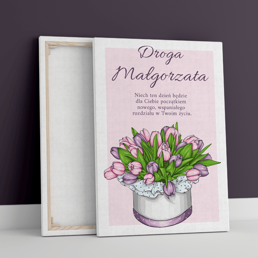 Nowy rozdział - druk na płótnie, spersonalizowany prezent dla niej - Adamell.pl