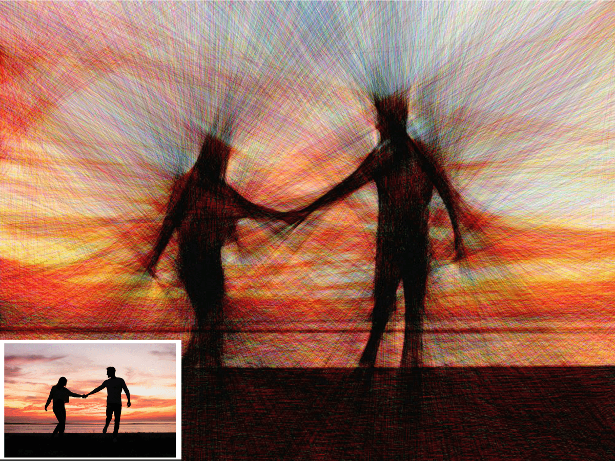 Obraz z linii para - druk na płótnie, spersonalizowany prezent - Adamell.pl - Wyjątkowe Prezenty