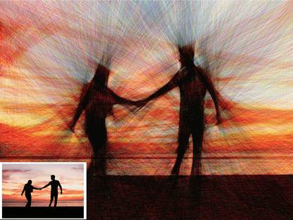 Obraz z linii para - druk na płótnie, spersonalizowany prezent - Adamell.pl - Wyjątkowe Prezenty