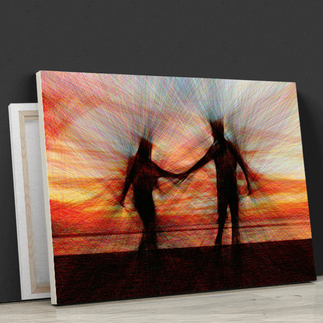 Obraz z linii para - druk na płótnie, spersonalizowany prezent - Adamell.pl - Wyjątkowe Prezenty