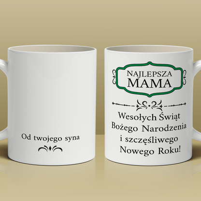 Od twojego syna - 1x Kubek z nadrukiem, spersonalizowany prezent dla mamy - Adamell.pl