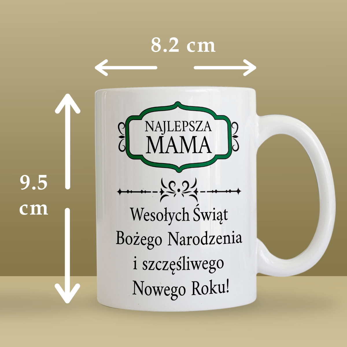 Od twojego syna - 1x Kubek z nadrukiem, spersonalizowany prezent dla mamy - Adamell.pl