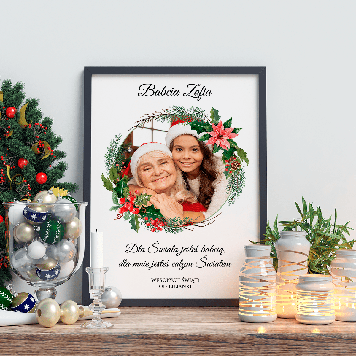 Od wnuczki - Druk na szkle, spersonalizowany prezent - Adamell.pl