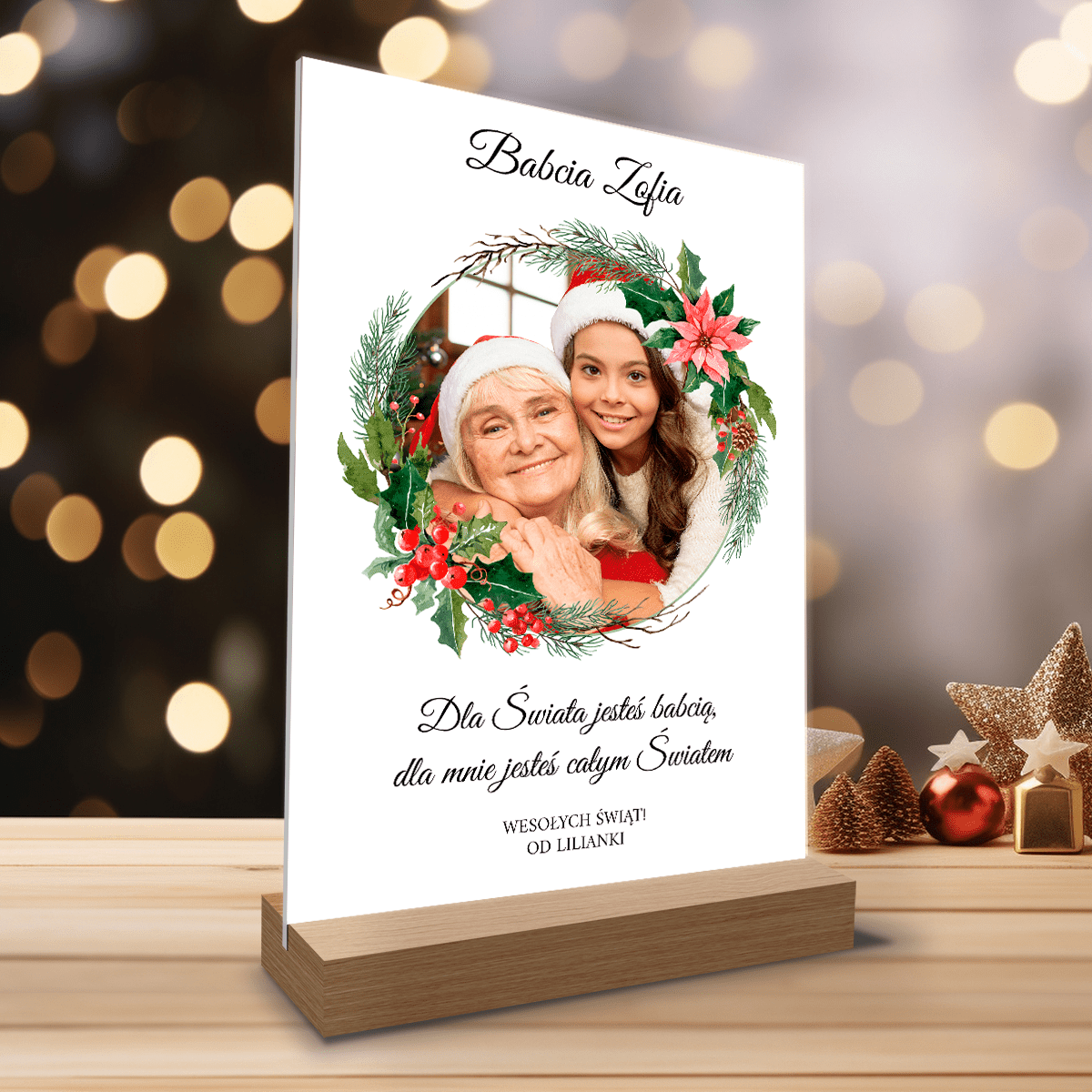 Od wnuczki - Druk na szkle, spersonalizowany prezent - Adamell.pl