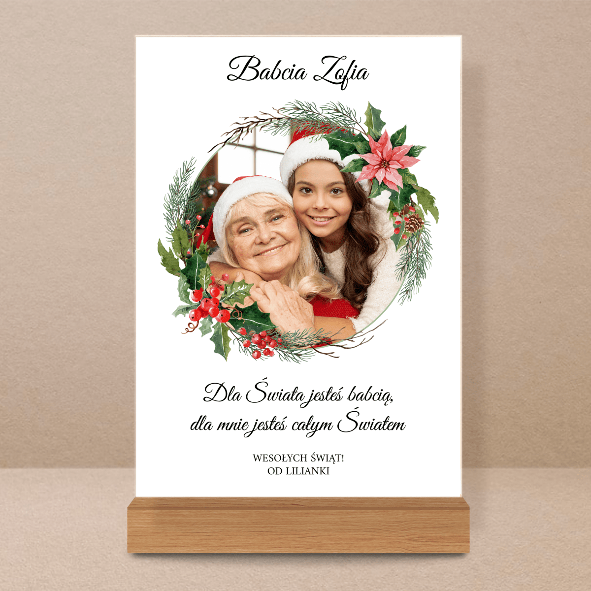 Od wnuczki - Druk na szkle, spersonalizowany prezent - Adamell.pl