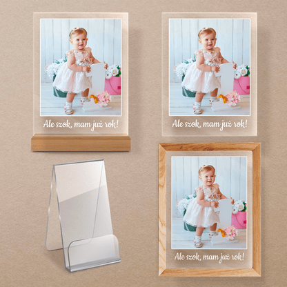 Pierwszy rok - Druk na szkle, spersonalizowany prezent - Adamell.pl - Wyjątkowe Prezenty