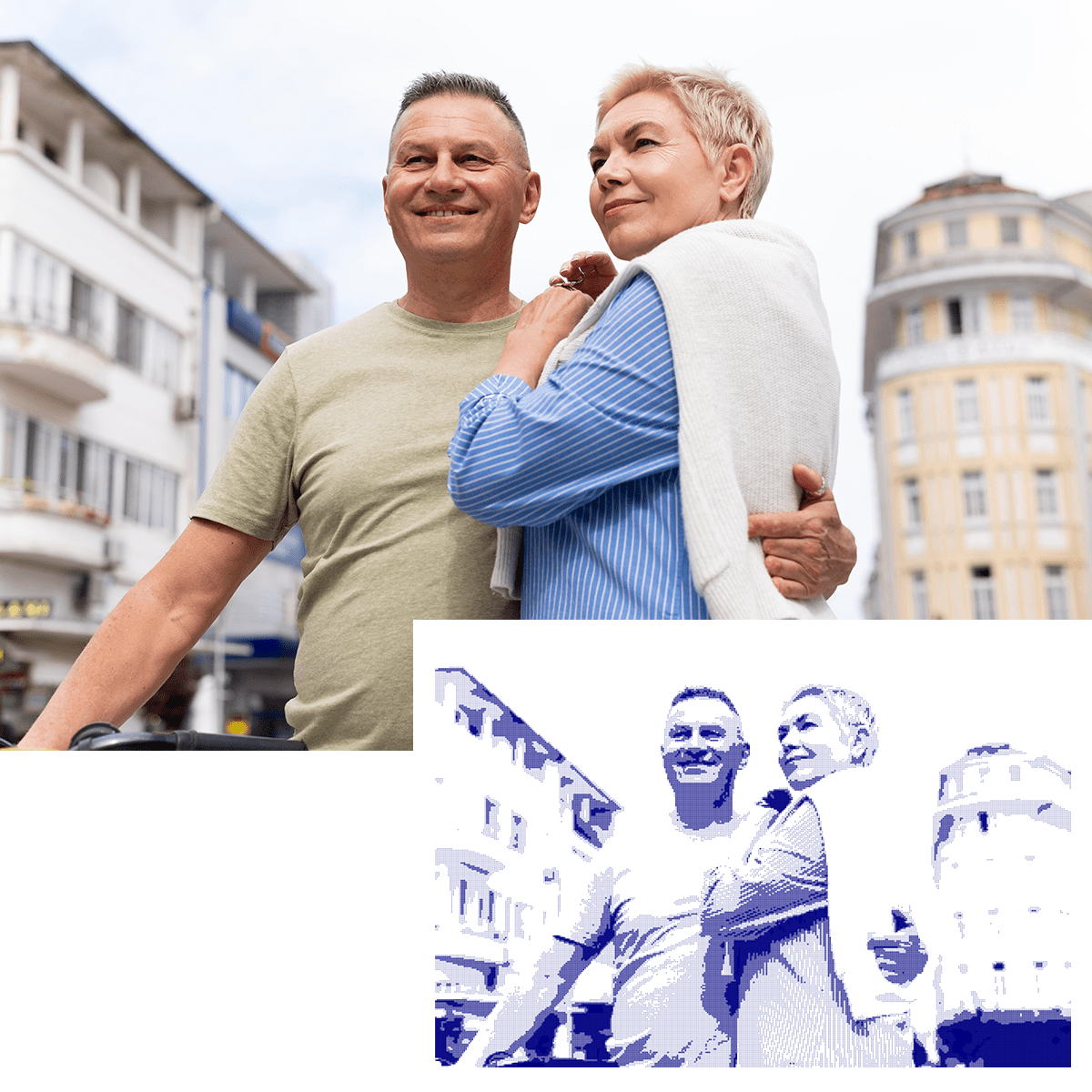 Pixel sketch - druk na płótnie, spersonalizowany prezent dla pary Pixel sketch - druk na płótnie, spersonalizowany prezent dla pary - Adamell.pl