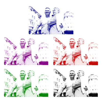 Pixel sketch - druk na płótnie, spersonalizowany prezent dla pary Pixel sketch - druk na płótnie, spersonalizowany prezent dla pary - Adamell.pl