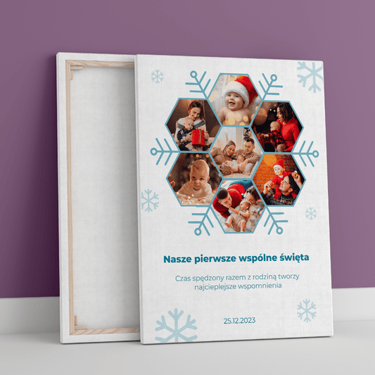 Płatek śniegu - druk na płótnie, spersonalizowany prezent dla dziecka - Adamell.pl