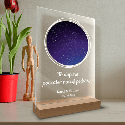 Początek naszej podróży - Druk na szkle, spersonalizowany prezent - Adamell.pl - Wyjątkowe Prezenty