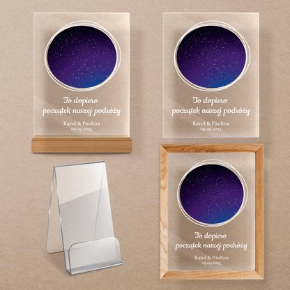 Początek naszej podróży - Druk na szkle, spersonalizowany prezent - Adamell.pl - Wyjątkowe Prezenty