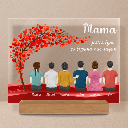 Podziękowania dla mamy - Druk na szkle, spersonalizowany prezent dla mamy - Adamell.pl - Wyjątkowe Prezenty
