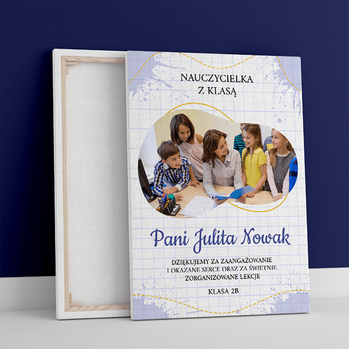 Podziękowania dla nauczyciela - druk na płótnie, spersonalizowany prezent dla nauczyciela - Adamell.pl