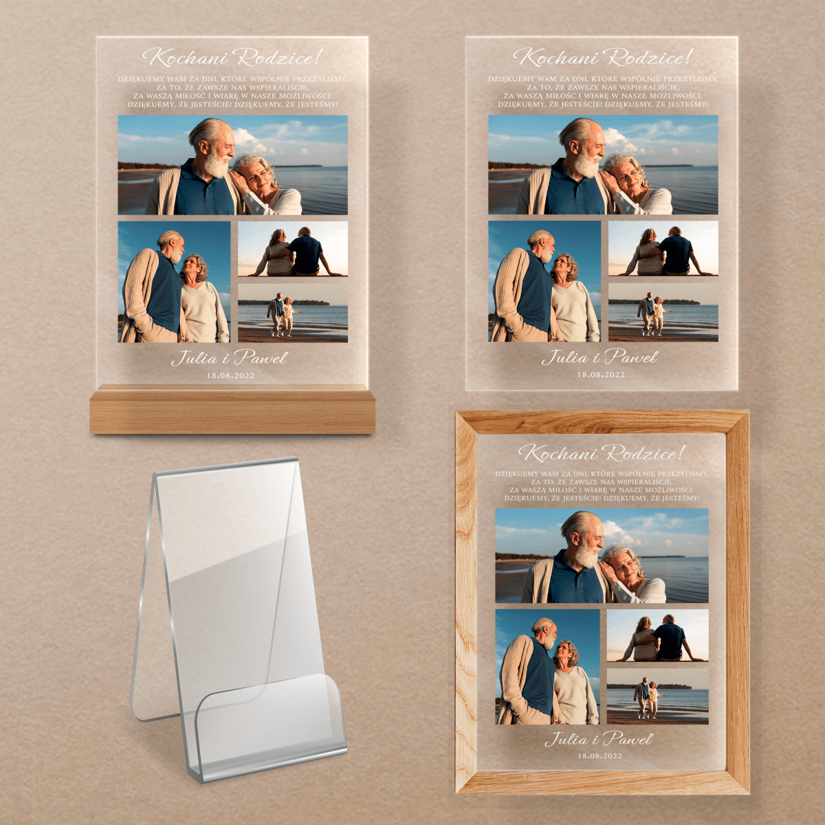 Podziękowania dla rodziców - Druk na szkle, spersonalizowany prezent dla rodziców - Adamell.pl - Wyjątkowe Prezenty