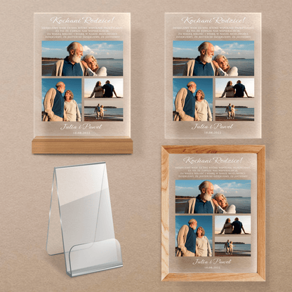 Podziękowania dla rodziców - Druk na szkle, spersonalizowany prezent dla rodziców - Adamell.pl - Wyjątkowe Prezenty