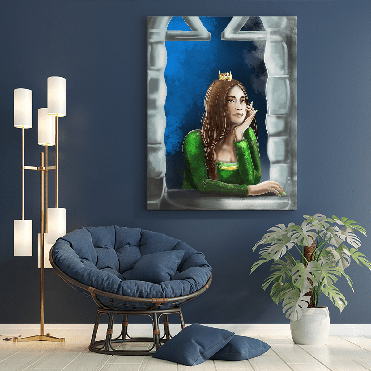 Portret Fiona - druk na płótnie, spersonalizowany prezent dla niej - Adamell.pl