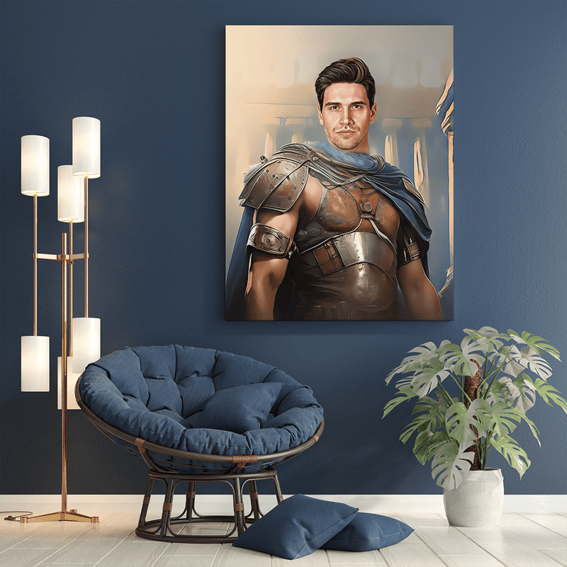 Portret gladiatora - druk na płótnie, spersonalizowany prezent dla niego - Adamell.pl