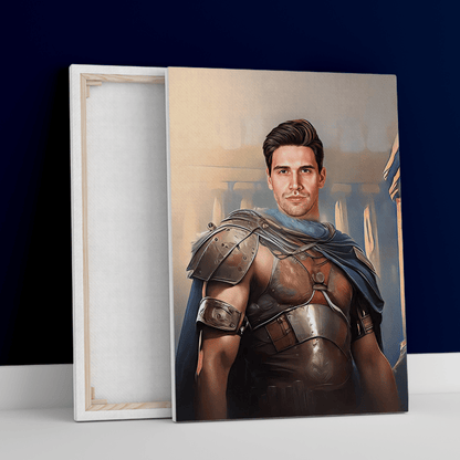 Portret gladiatora - druk na płótnie, spersonalizowany prezent dla niego - Adamell.pl