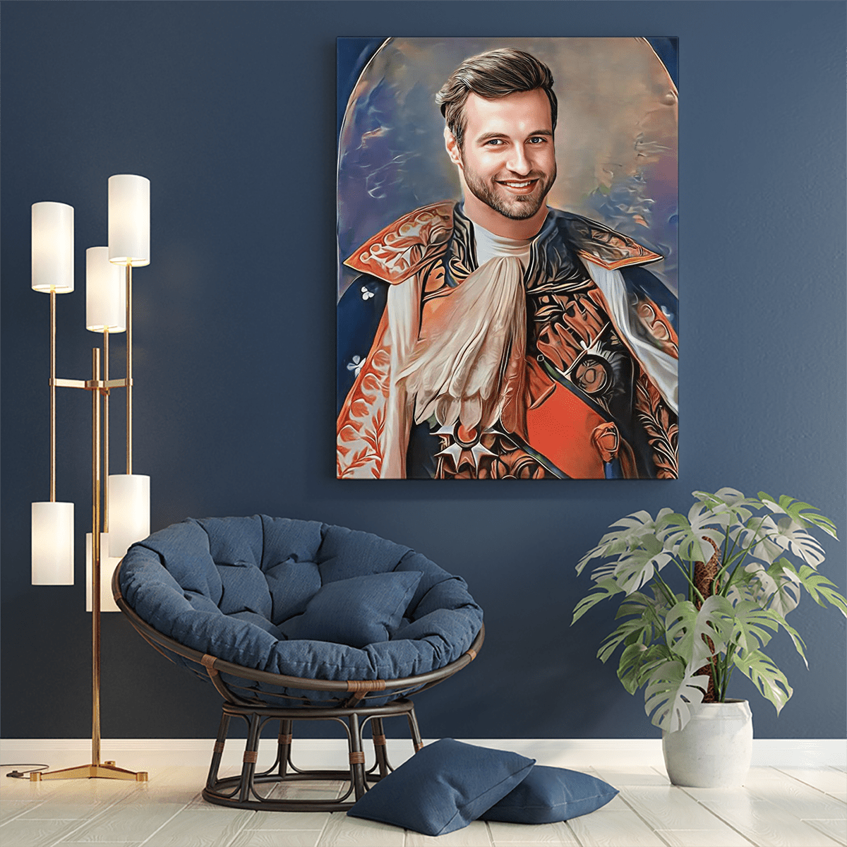 Portret historyczny Napoleon - druk na płótnie, spersonalizowany prezent dla mężczyzny - Adamell.pl