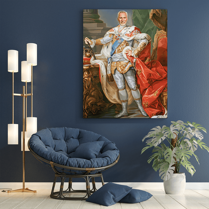 Portret króla - druk na płótnie, spersonalizowany prezent dla niego - Adamell.pl - Wyjątkowe Prezenty