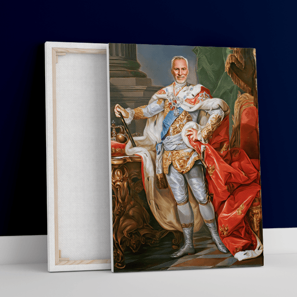 Portret króla - druk na płótnie, spersonalizowany prezent dla niego - Adamell.pl - Wyjątkowe Prezenty