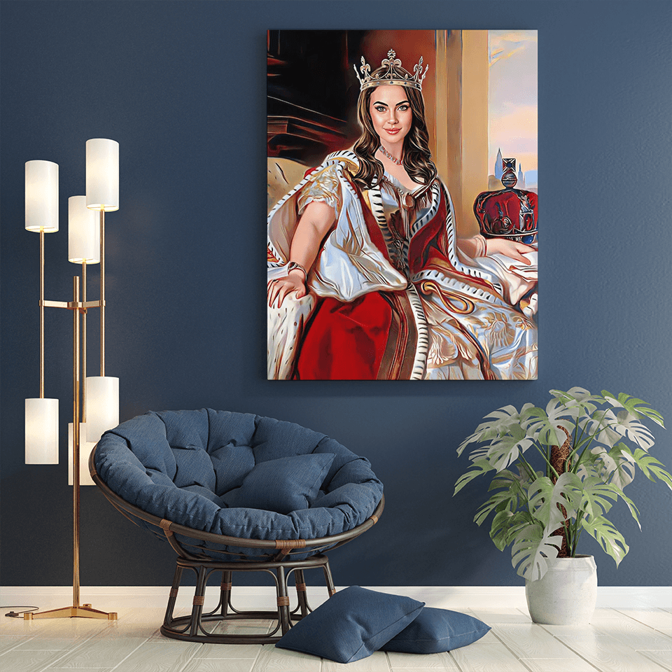 Portret królewski jednoosobowy - druk na płótnie, spersonalizowany prezent - Adamell.pl - Wyjątkowe Prezenty
